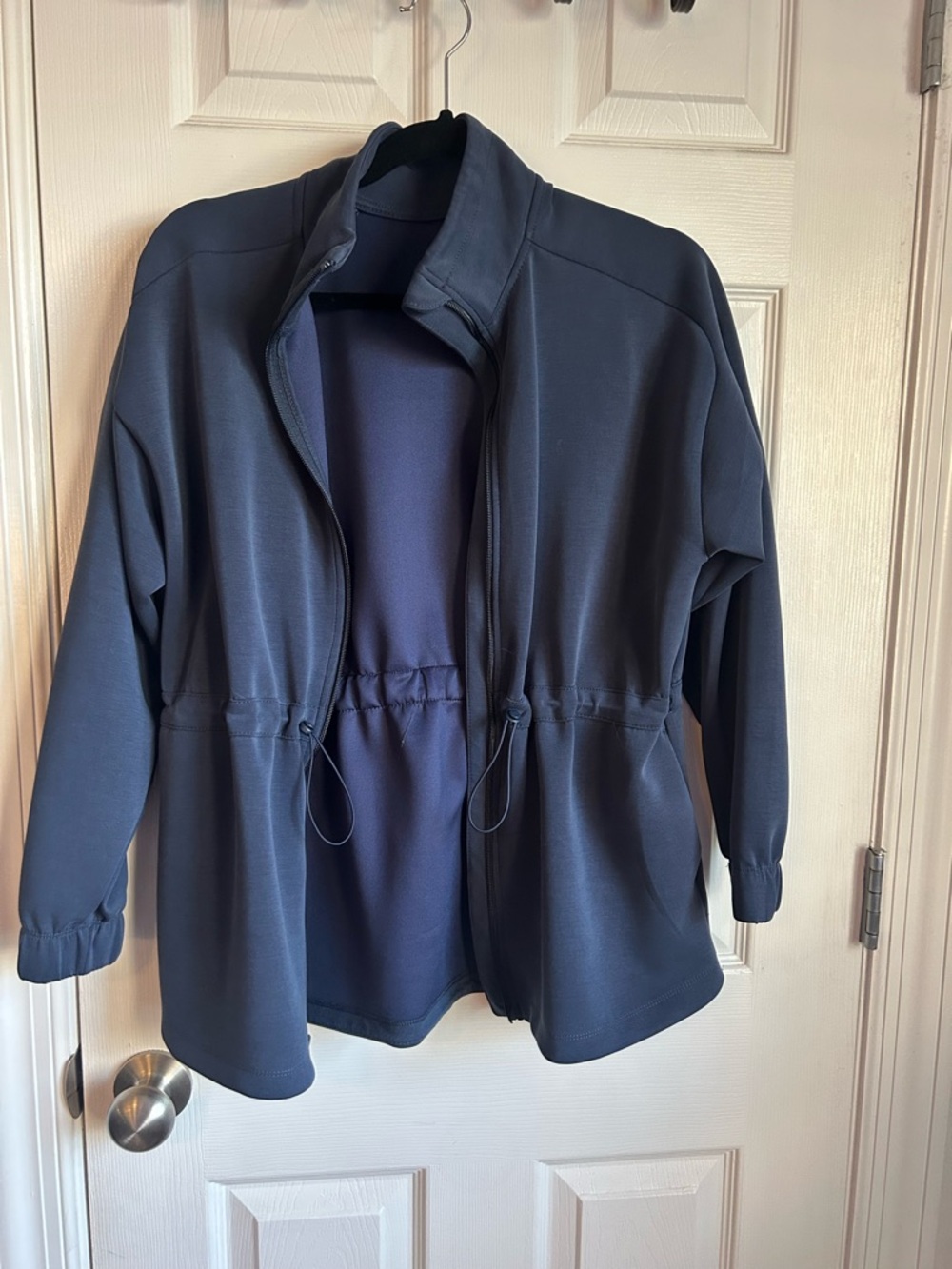 Women's Navy Drawstring Jacket